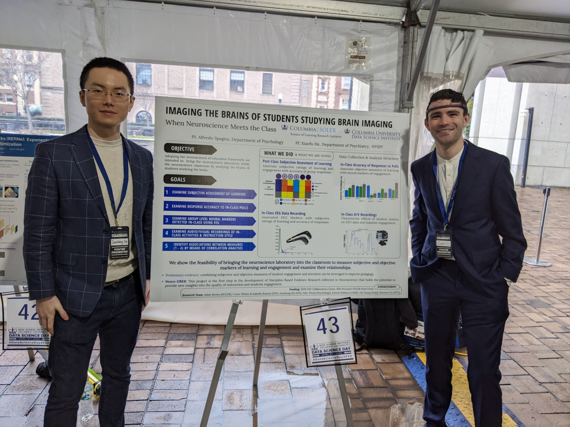 Junsheng Shi and Conor Shatto presented a poster on Alfredo Spagna's SOLER-supported project at Data Science Data 2022.